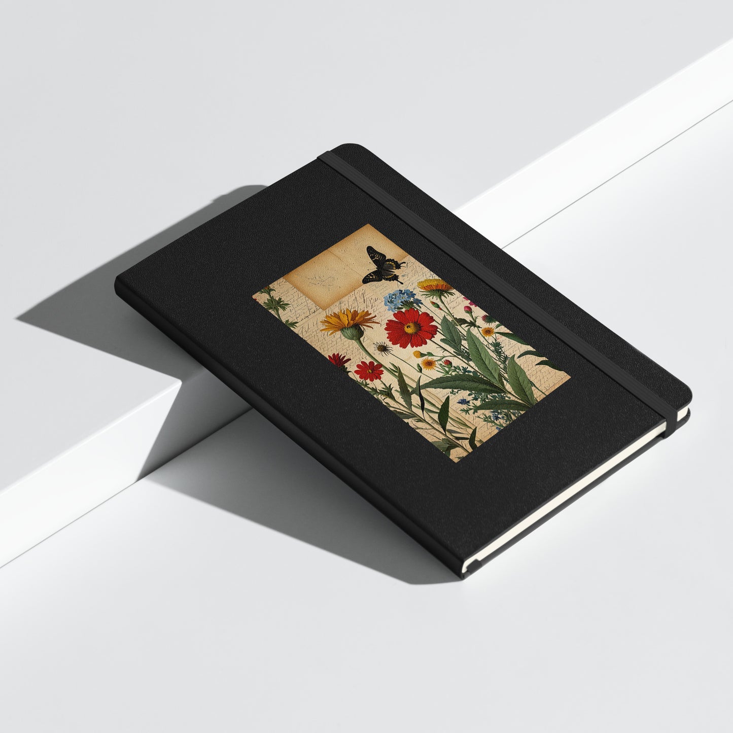 Hardcover Notebook with Expandable Pocket