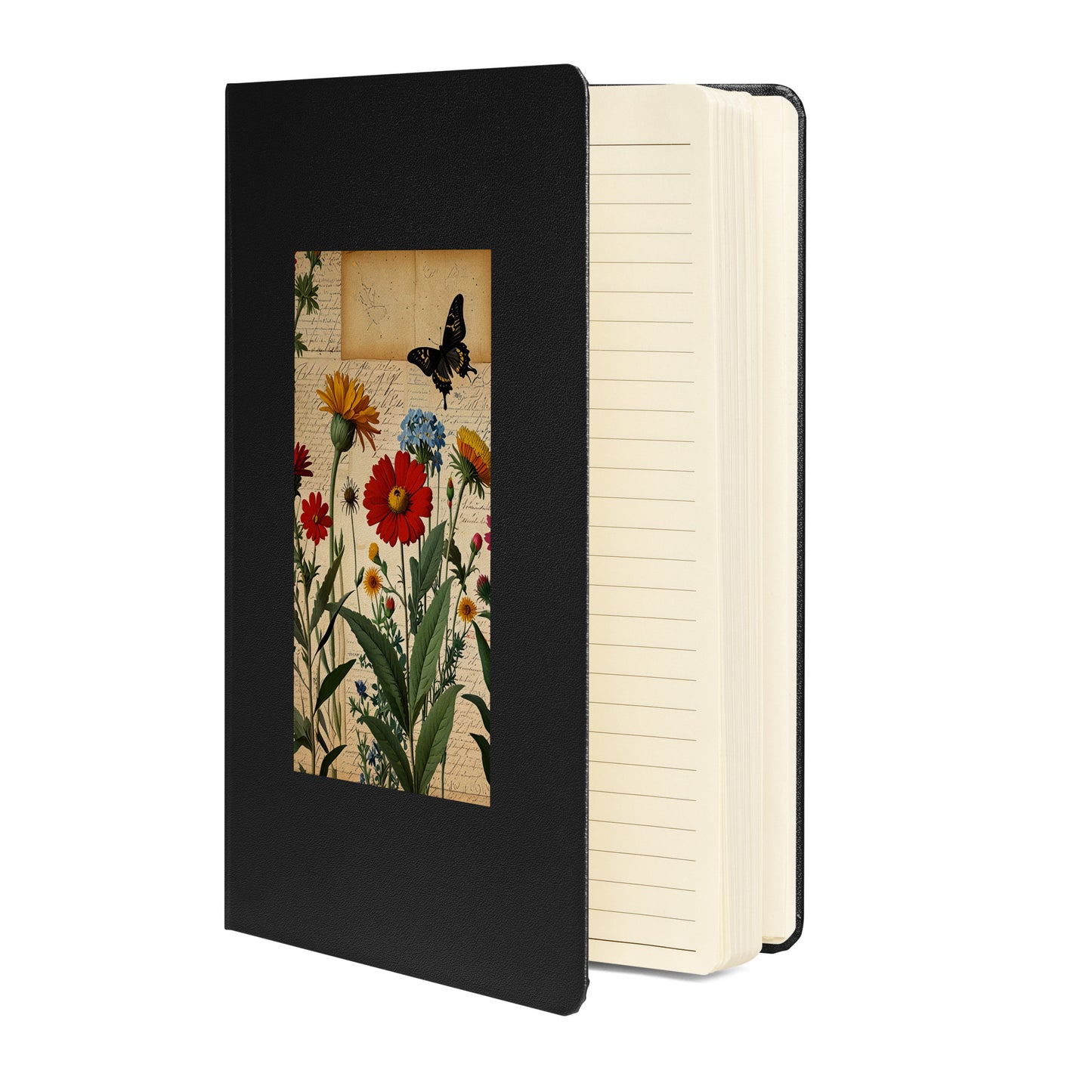 Hardcover Notebook with Expandable Pocket