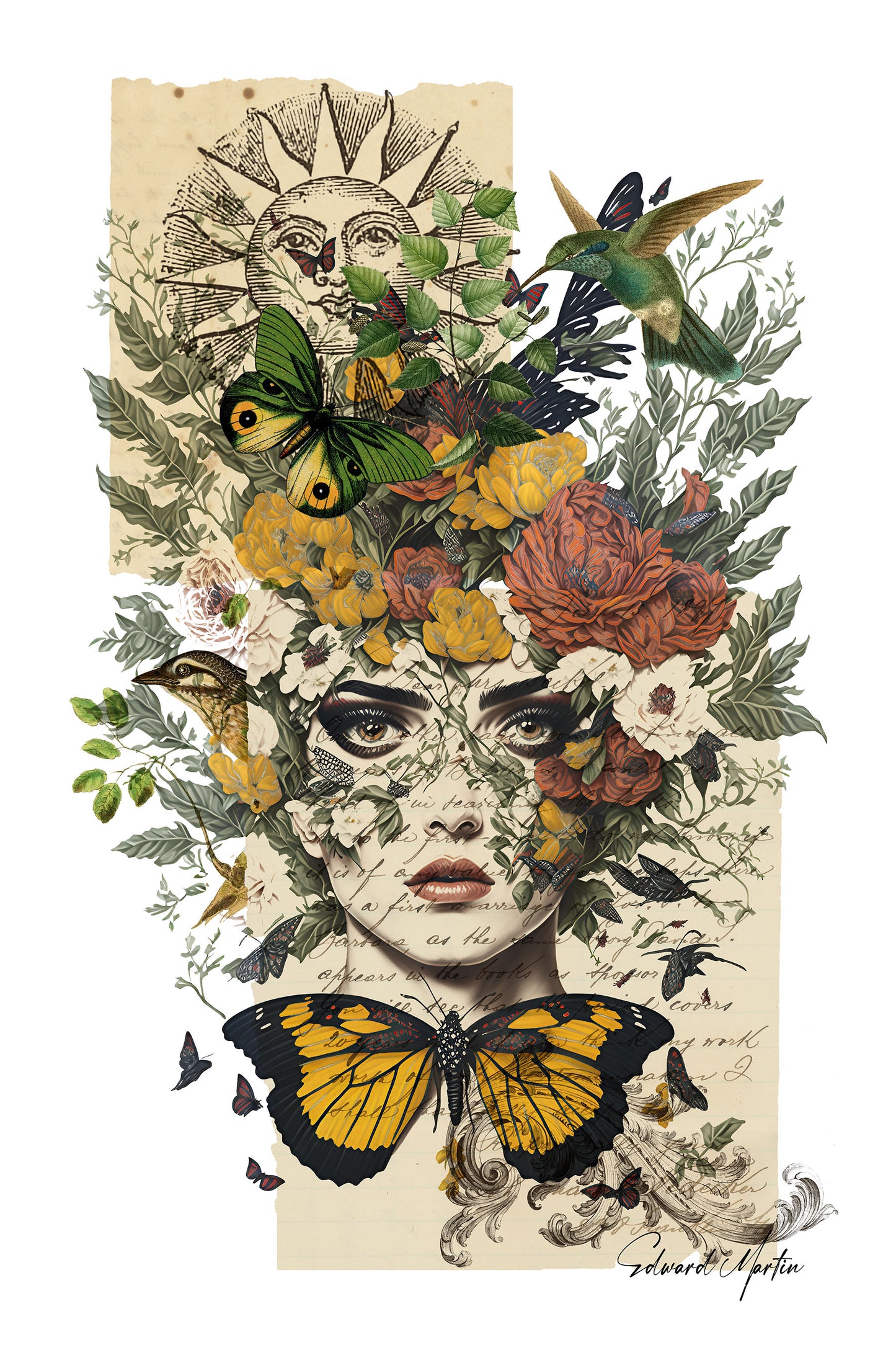 La Nature Collage - Unique Wall Art by Edward Martin