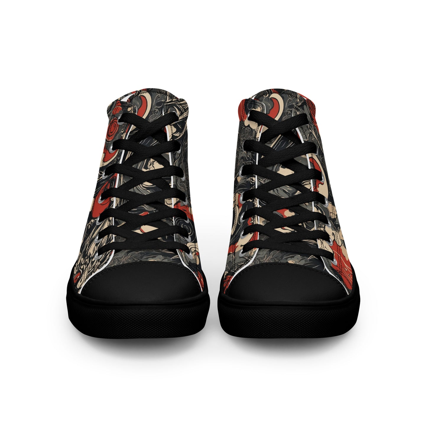 Men’s High Top Canvas Shoes-Dragons