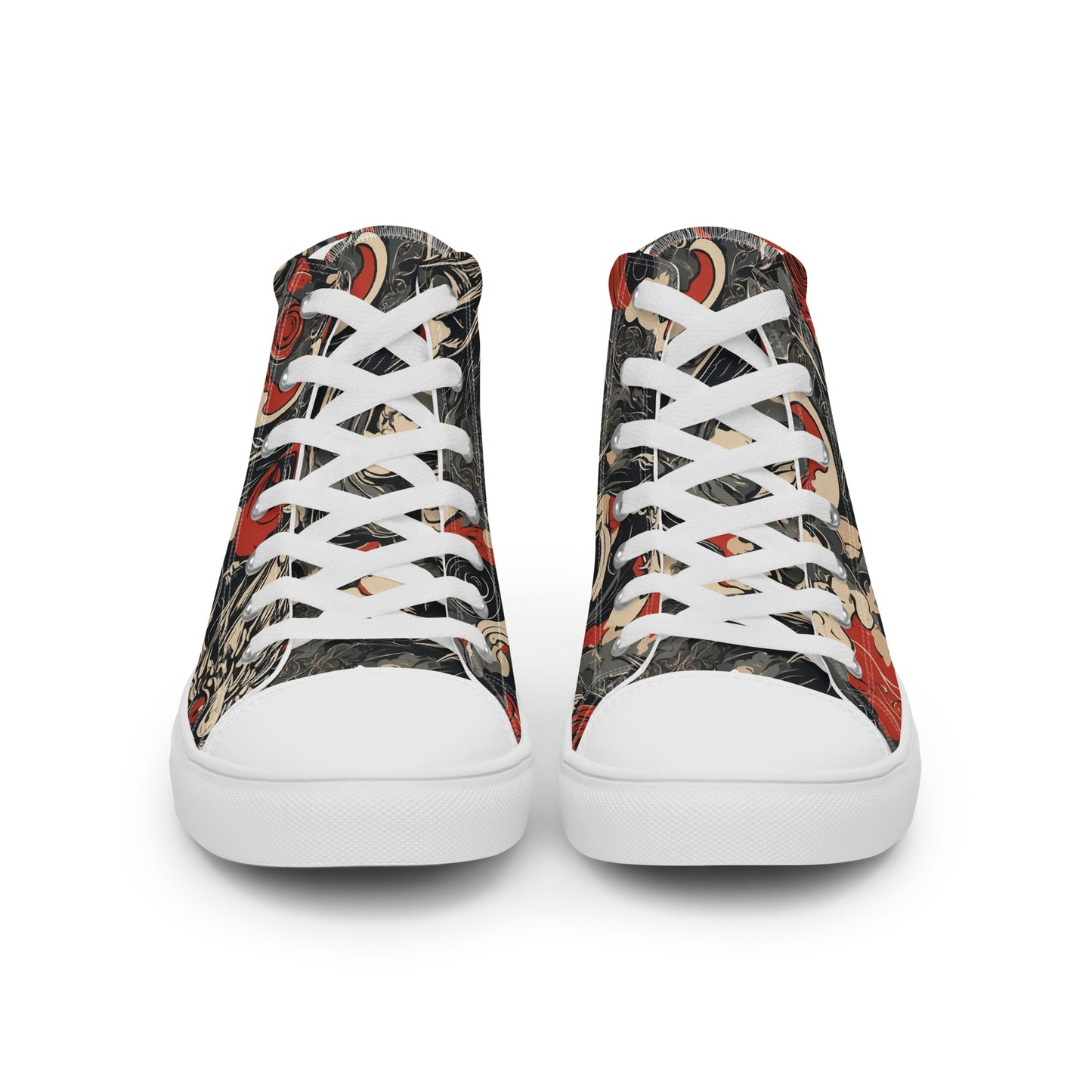 Men’s High Top Canvas Shoes-Dragons