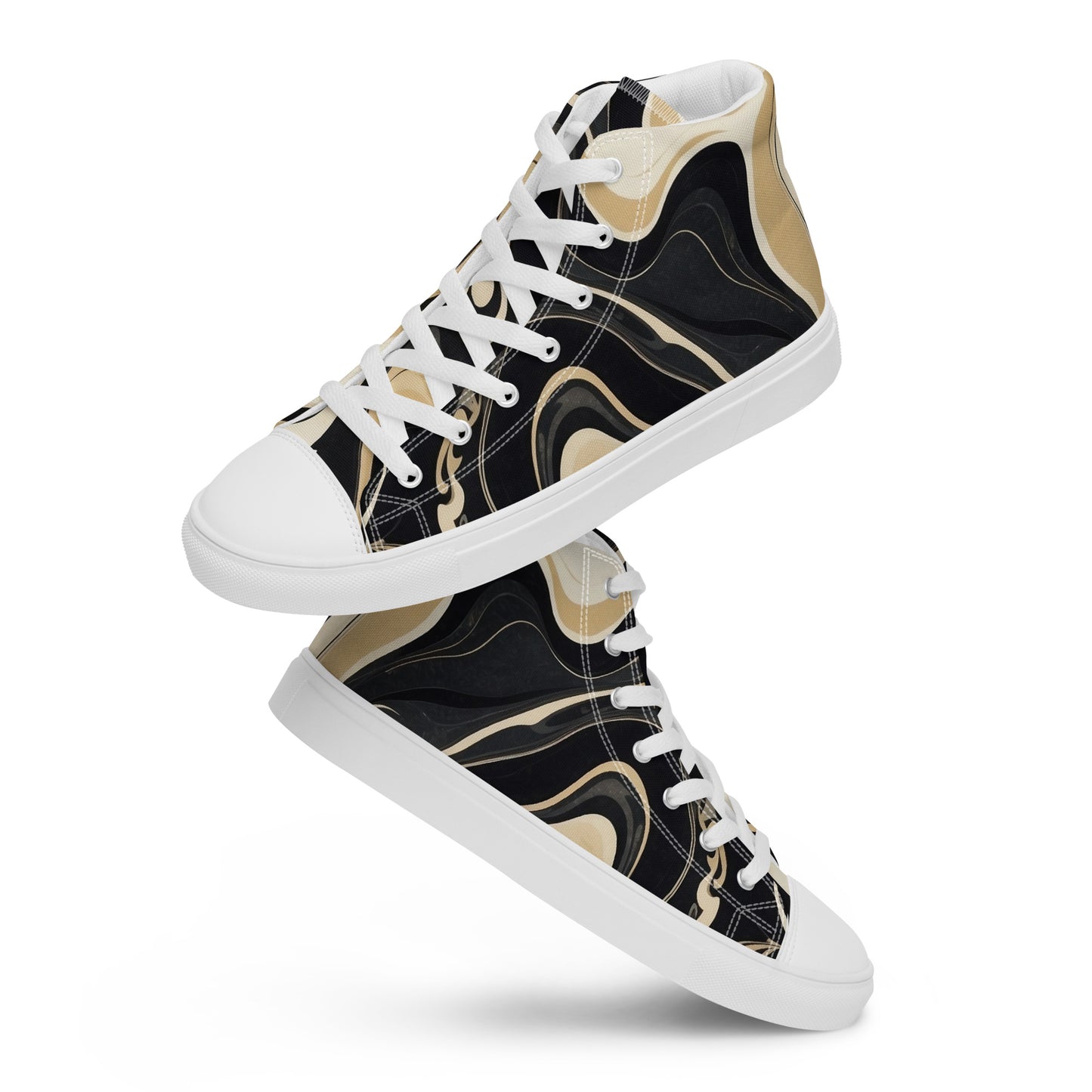 Handmade Men's High Top Canvas Shoes