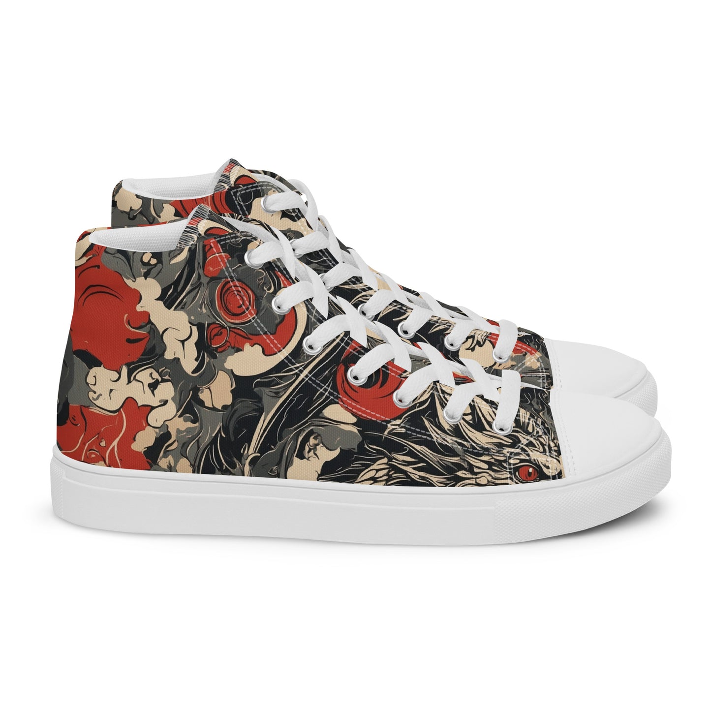 Men’s High Top Canvas Shoes-Dragons