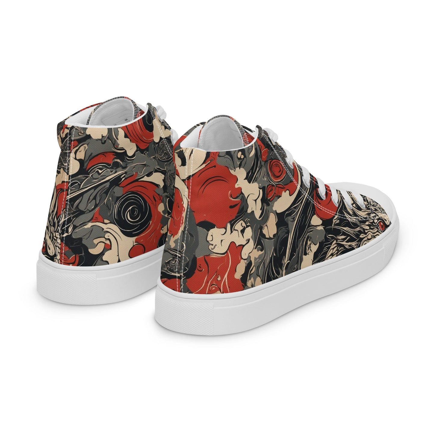 Men’s High Top Canvas Shoes-Dragons