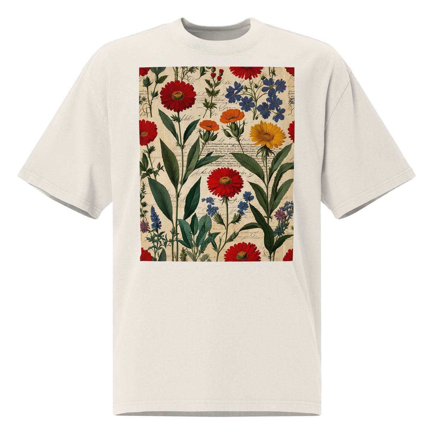 Artistic Cotton Oversized T-Shirt | Botanica Collection