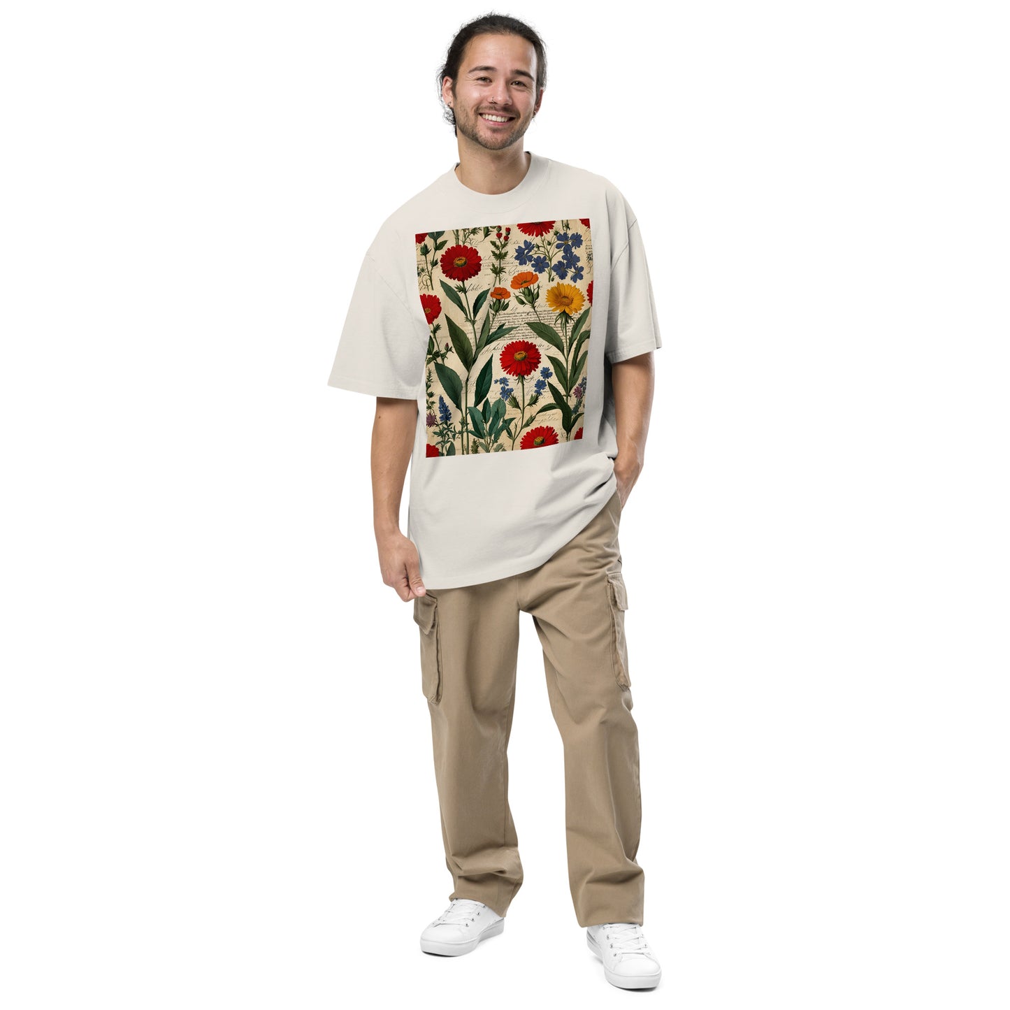 Artistic Cotton Oversized T-Shirt | Botanica Collection