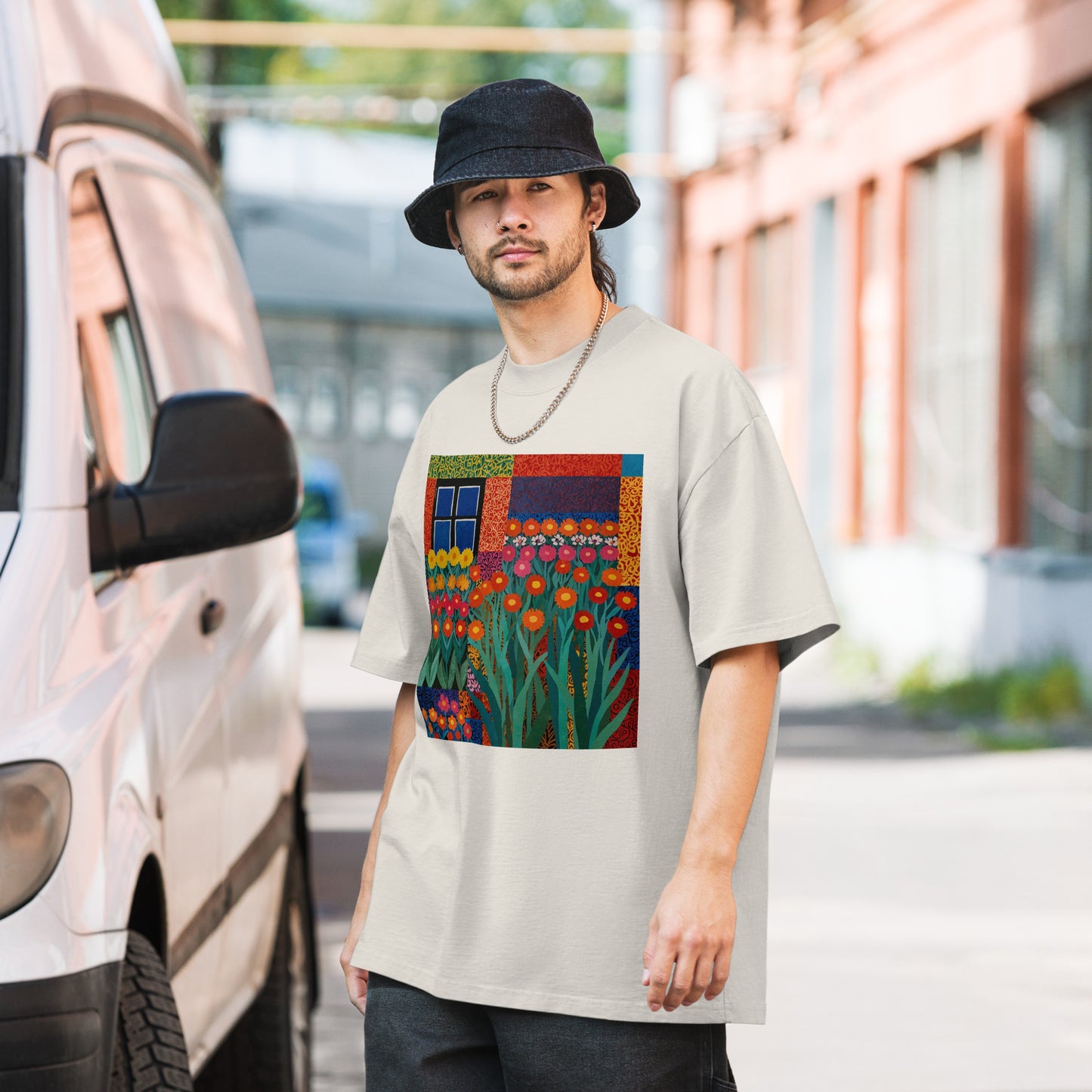 Artistic Oversized Faded T-Shirt