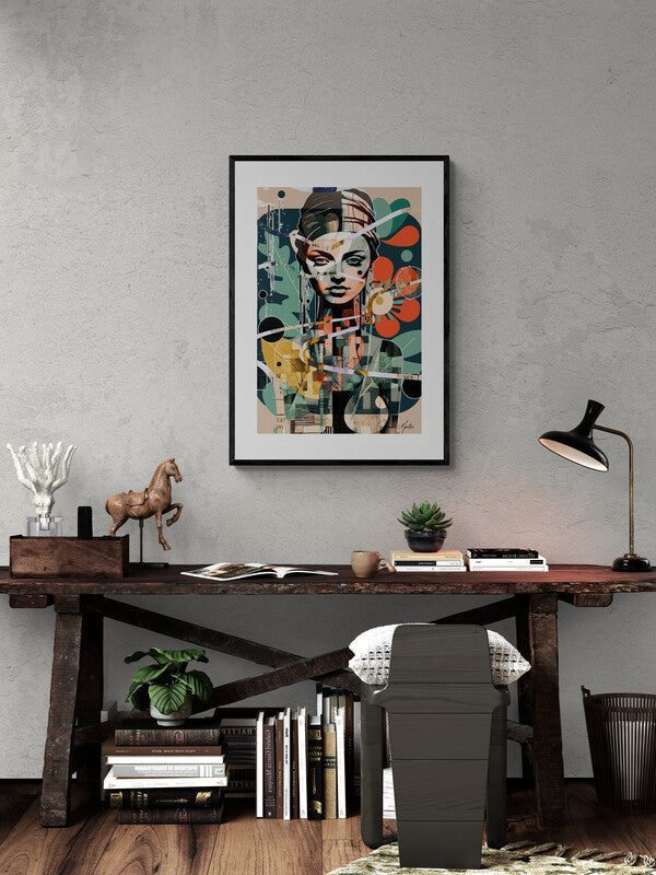 Edward Martin's Symone - Abstract Collage Print