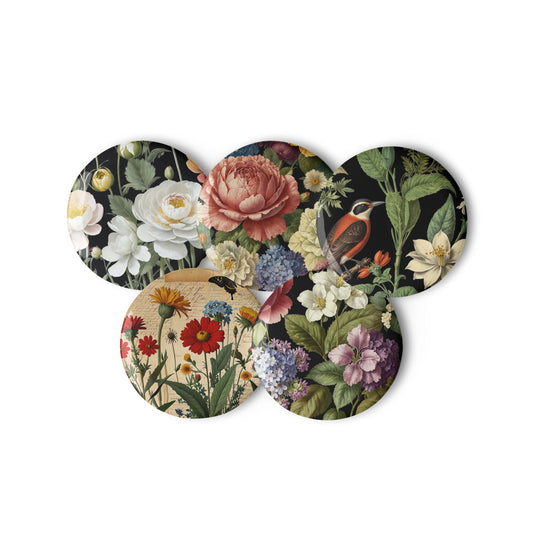 Set of Pin Buttons | Floral