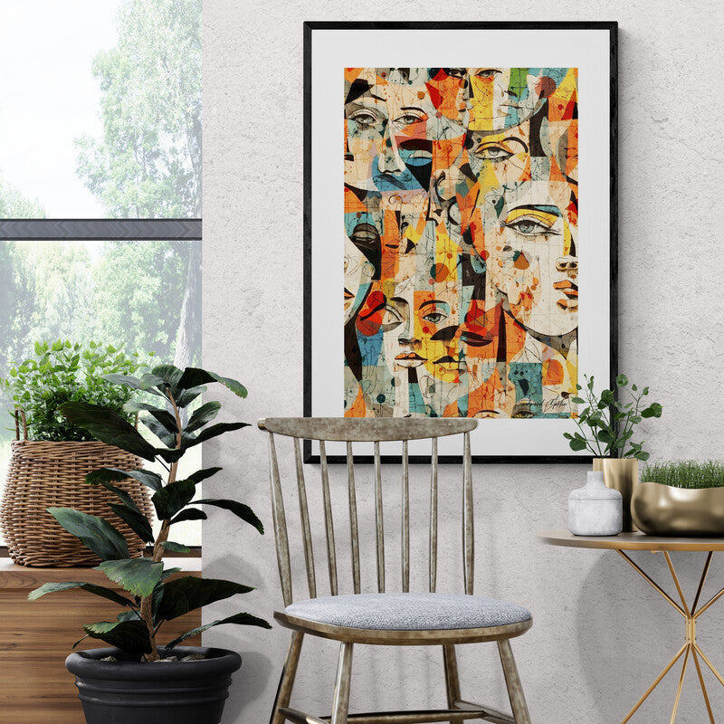 Edward Martin's Abstract Collage Art Poster-Diversity