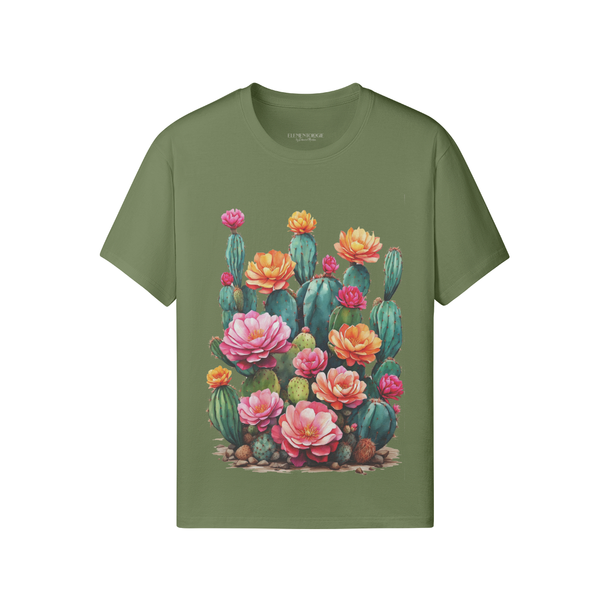 Unisex Cotton Tee- Blooming Cacti