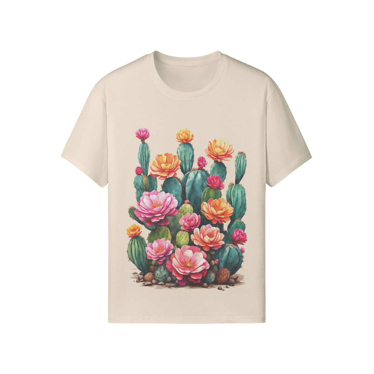 Artistic Design T-Shirt - Blooming Cacti Unisex Tee