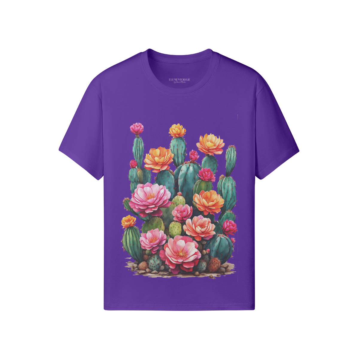 Unisex Cotton Tee- Blooming Cacti