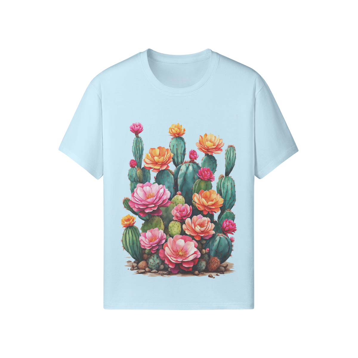 Unisex Cotton Tee- Blooming Cacti
