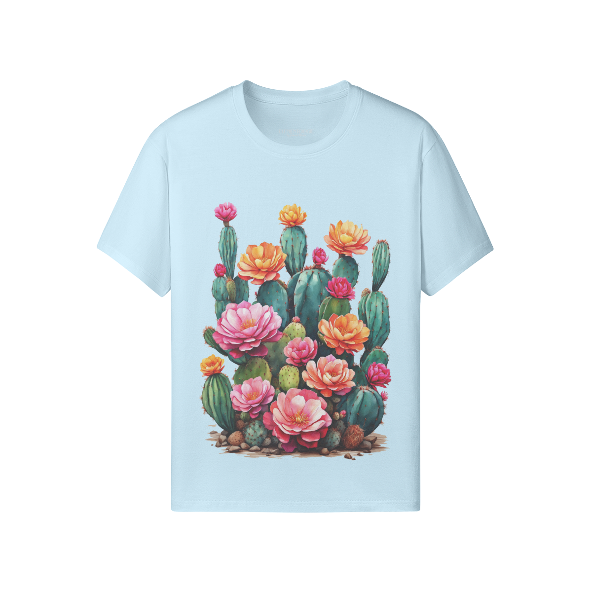 Artistic Design T-Shirt - Blooming Cacti Unisex Tee