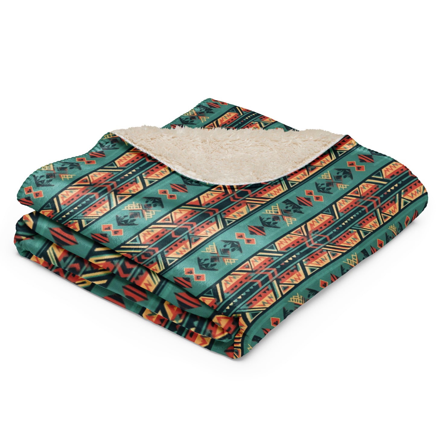 Luxury Sherpa Throw Blanket|Tribal Design