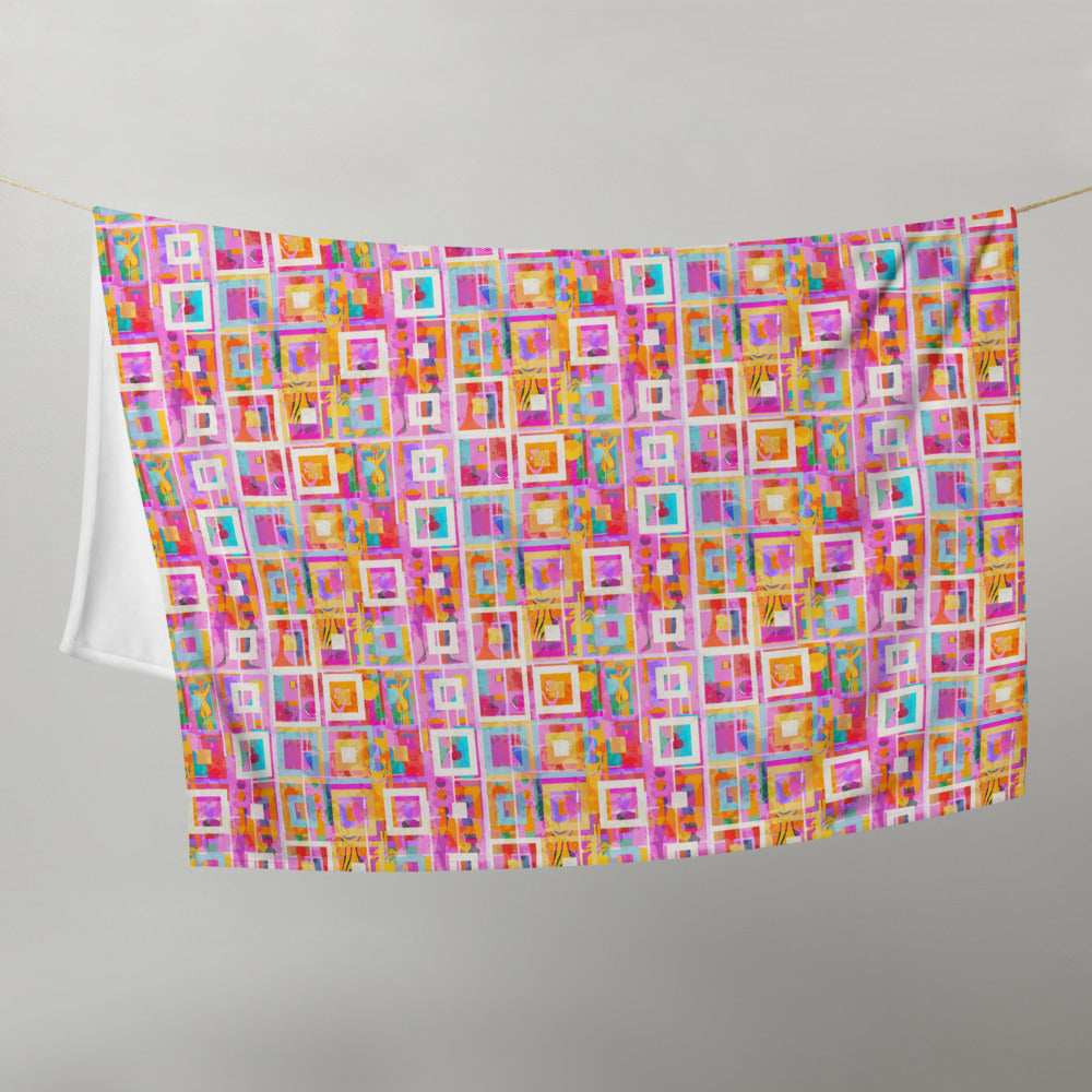 Luxury Modern Art Silk Touch Throw Blanket | Eco-Friendly