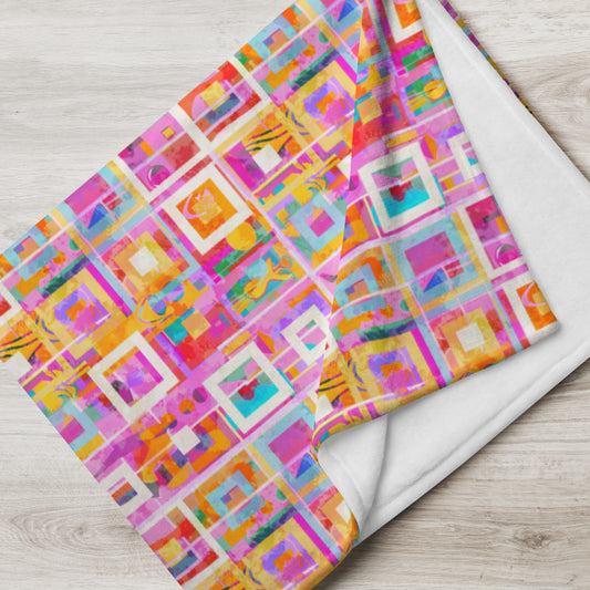 Luxury Modern Art Silk Touch Throw Blanket | Eco-Friendly