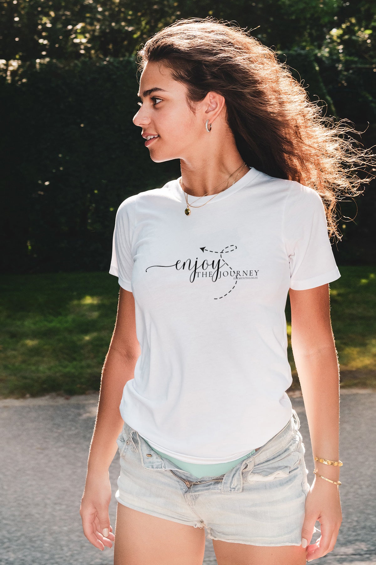 Women’s Boyfriend T-shirt-Enjoy the Journey