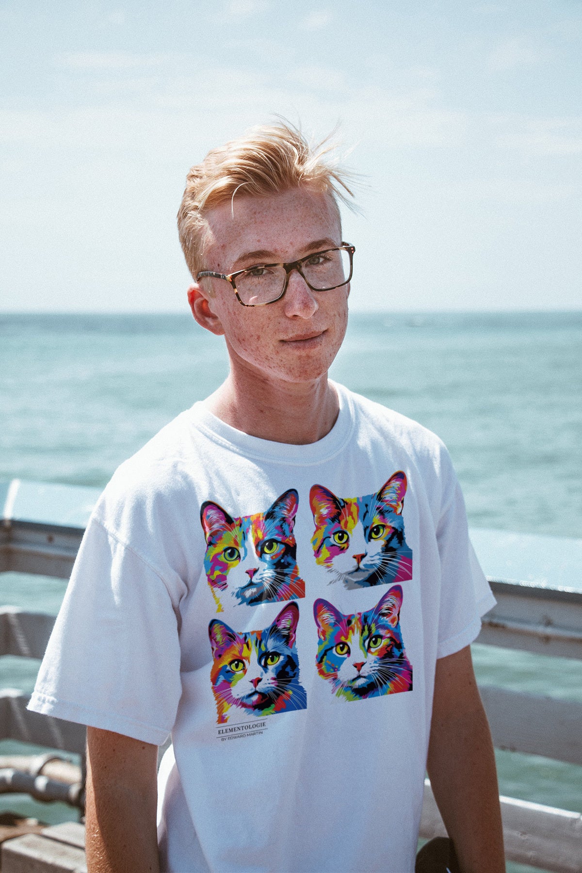 Men's Premium Short Sleeve Tee-Warhol Cat No.01