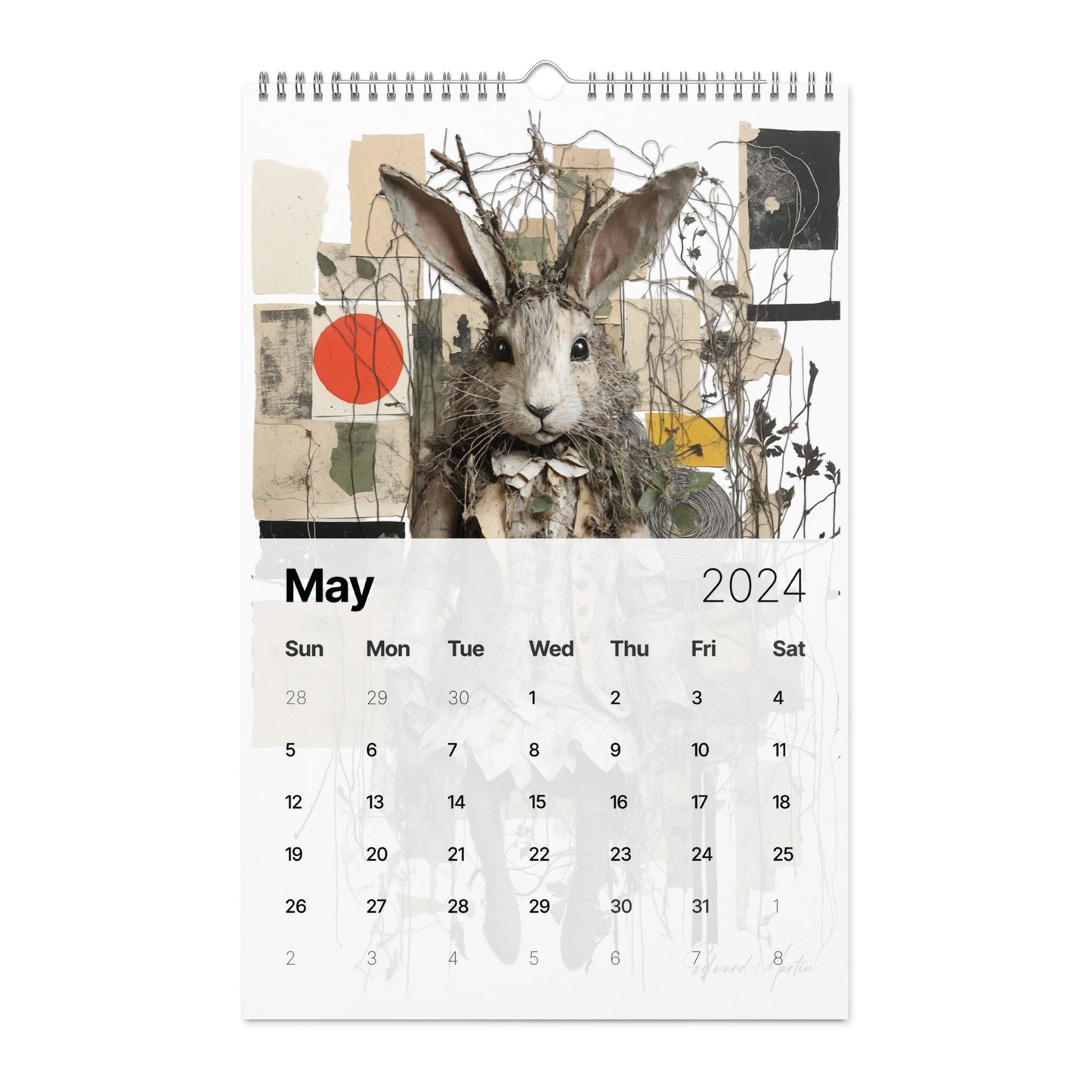 Elementologie Wall calendar (2024)-Marionettes by Edward Martin