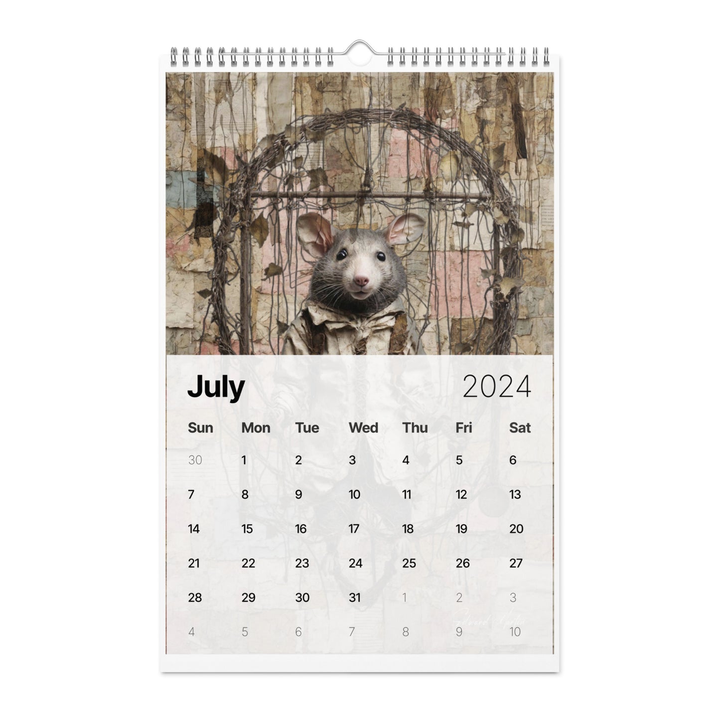 Elementologie Wall calendar (2024)-Marionettes by Edward Martin