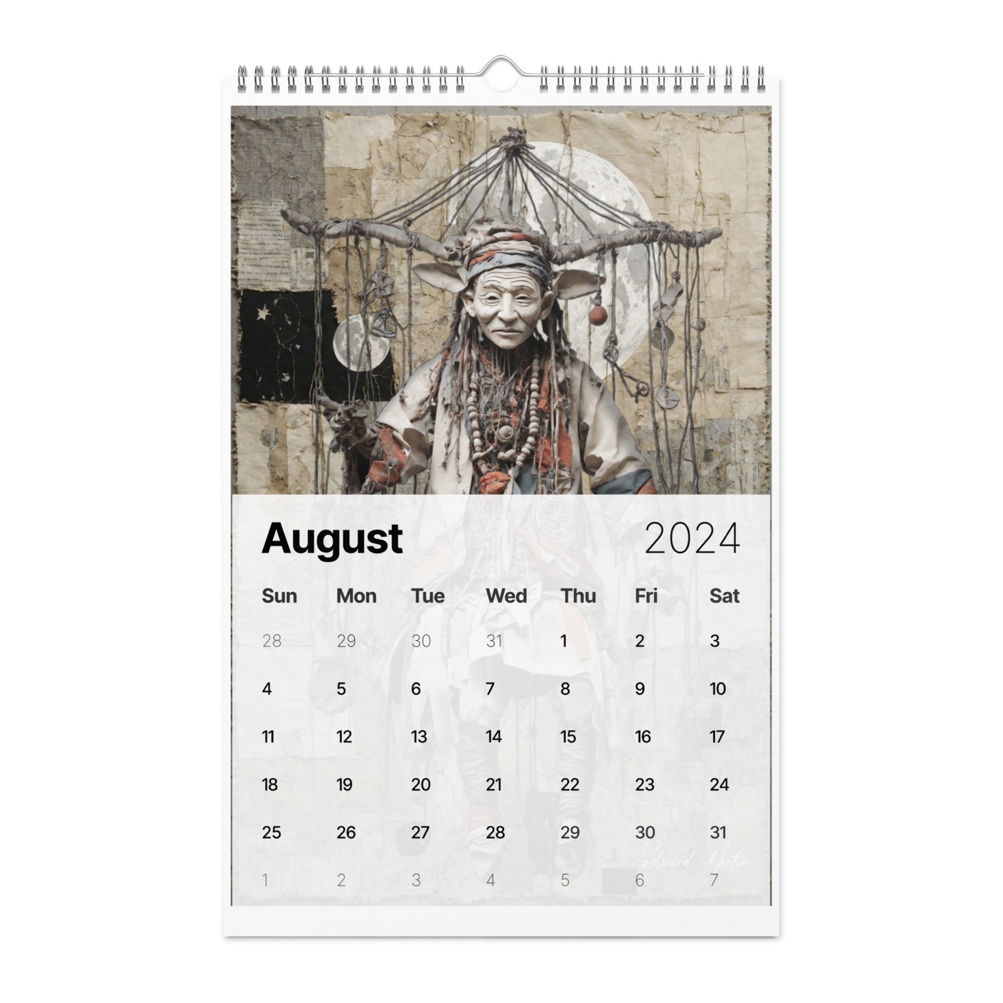 Elementologie Wall calendar (2024)-Marionettes by Edward Martin