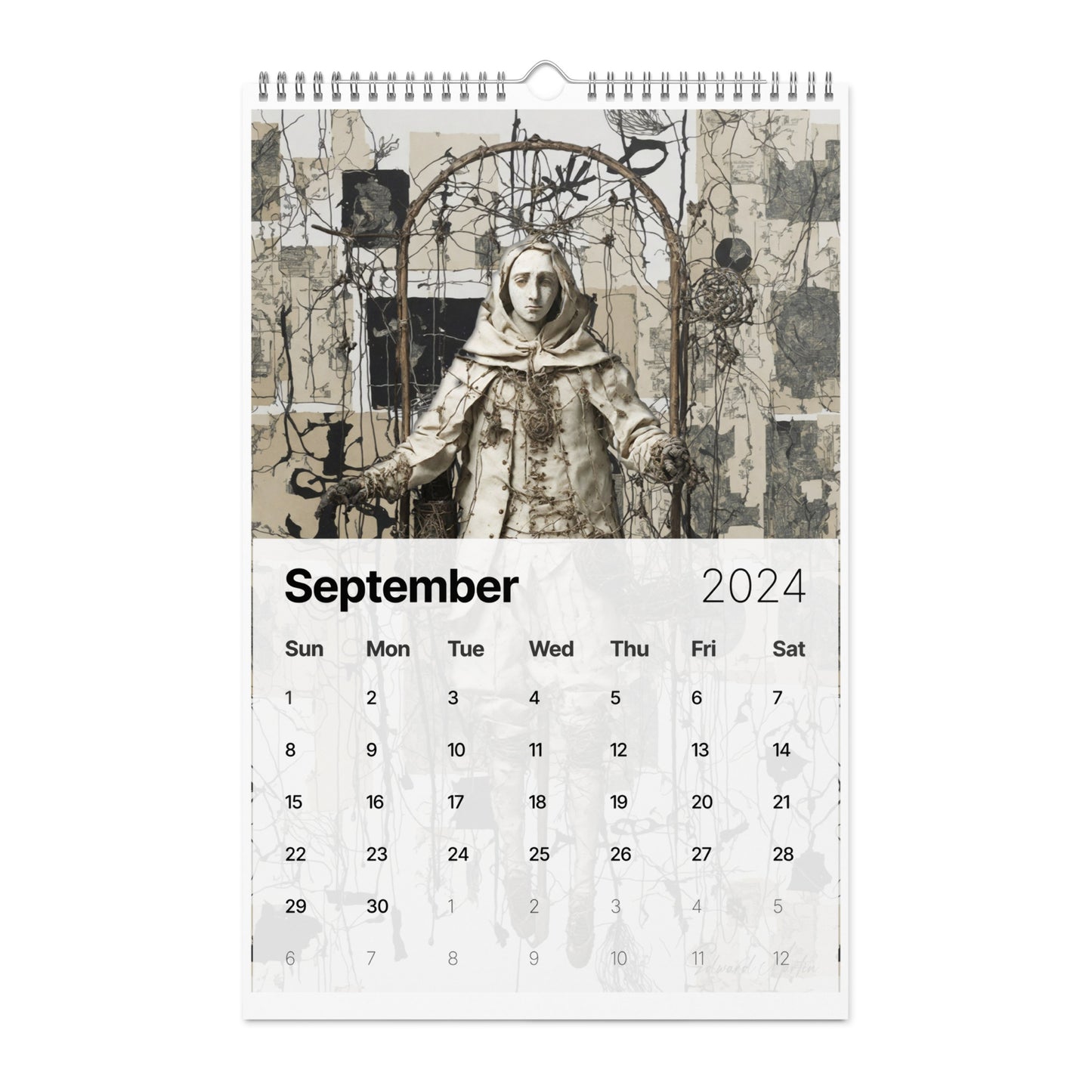 Elementologie Wall calendar (2024)-Marionettes by Edward Martin