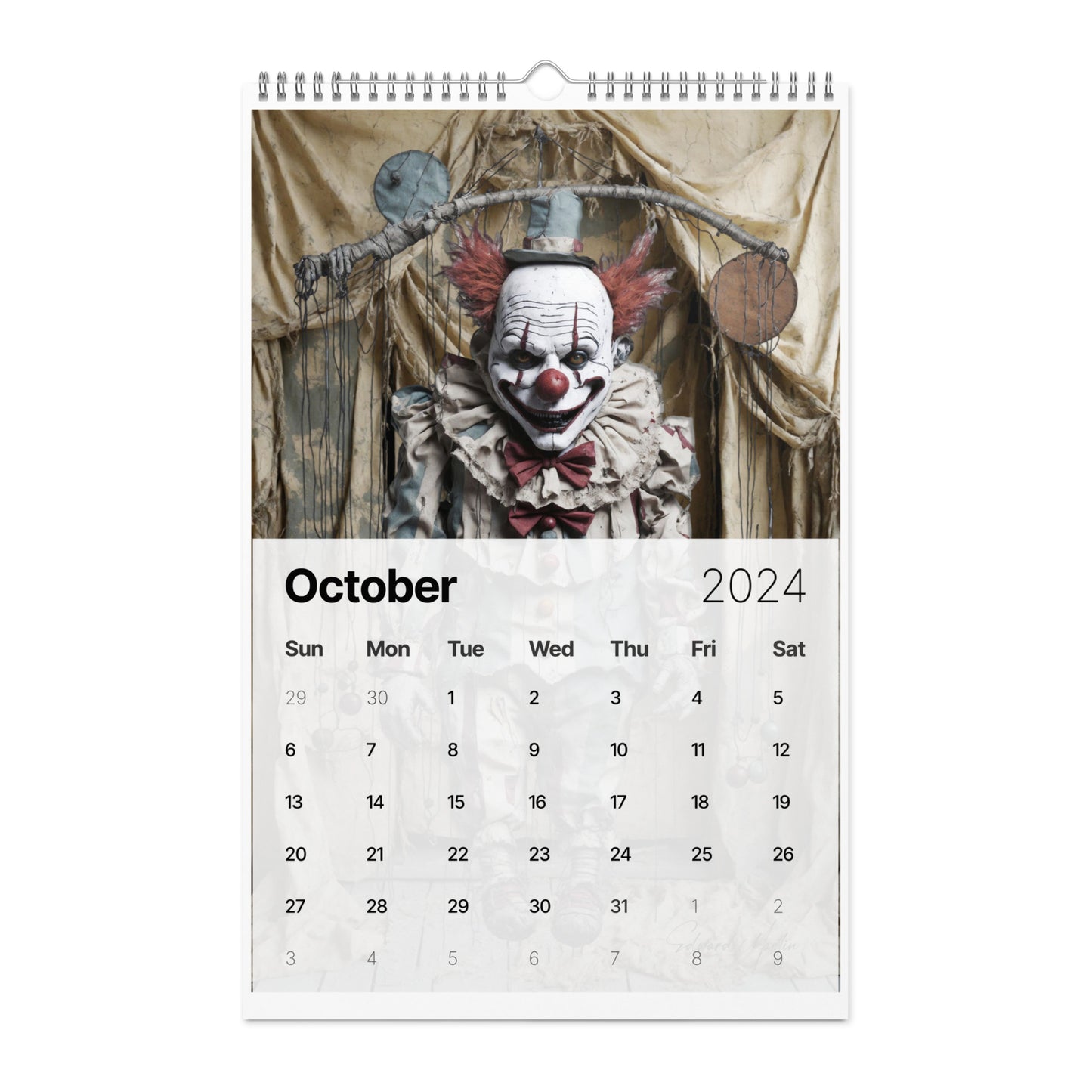 Elementologie Wall calendar (2024)-Marionettes by Edward Martin