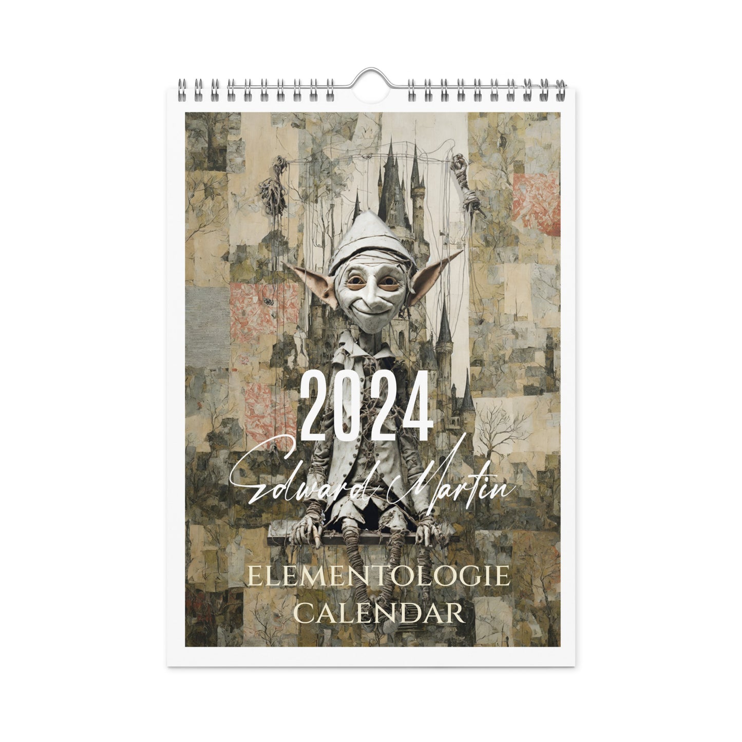 Elementologie Wall calendar (2024)-Marionettes by Edward Martin