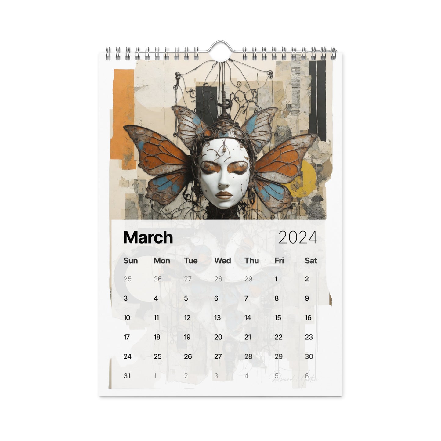 Elementologie Wall calendar (2024)-Marionettes by Edward Martin