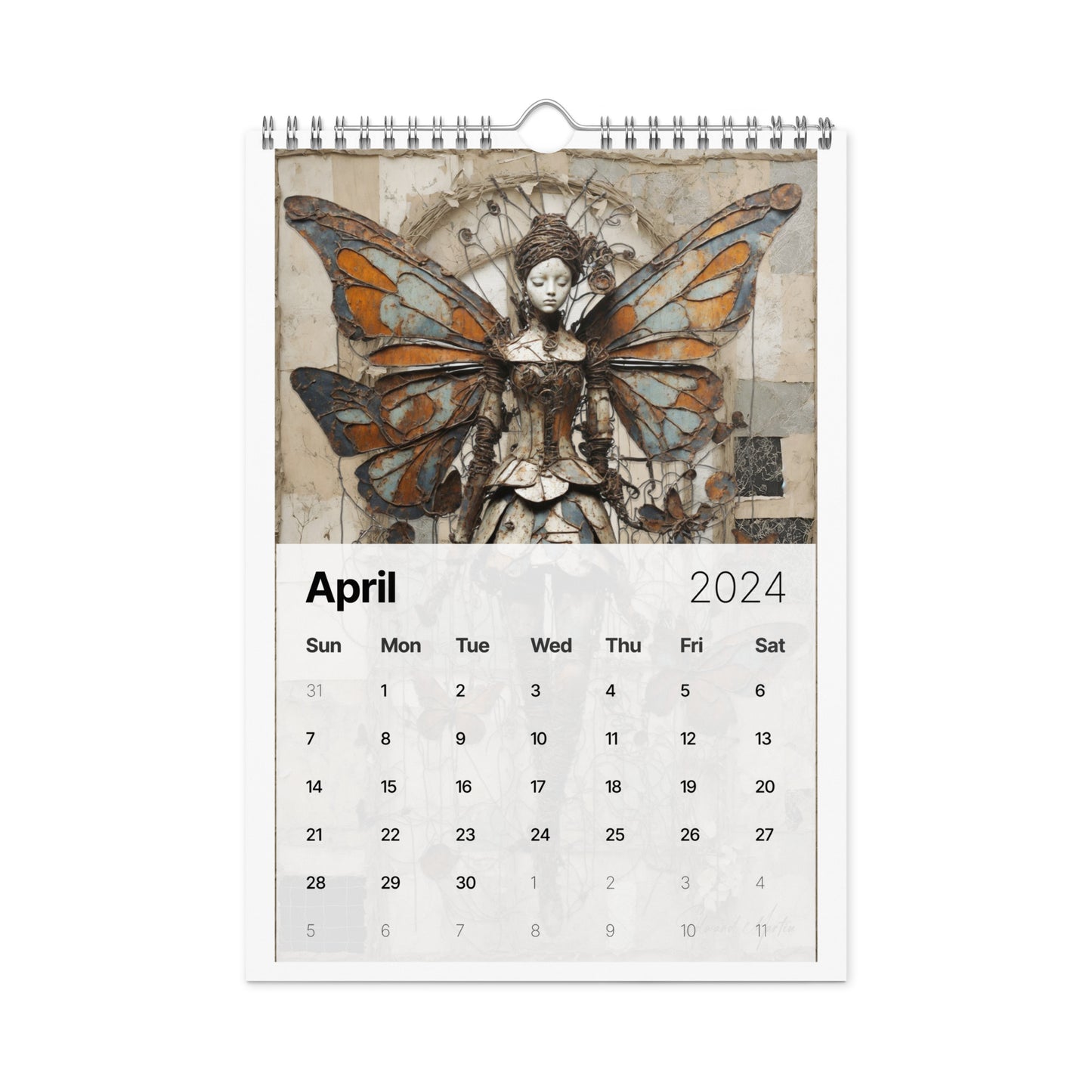 Elementologie Wall calendar (2024)-Marionettes by Edward Martin