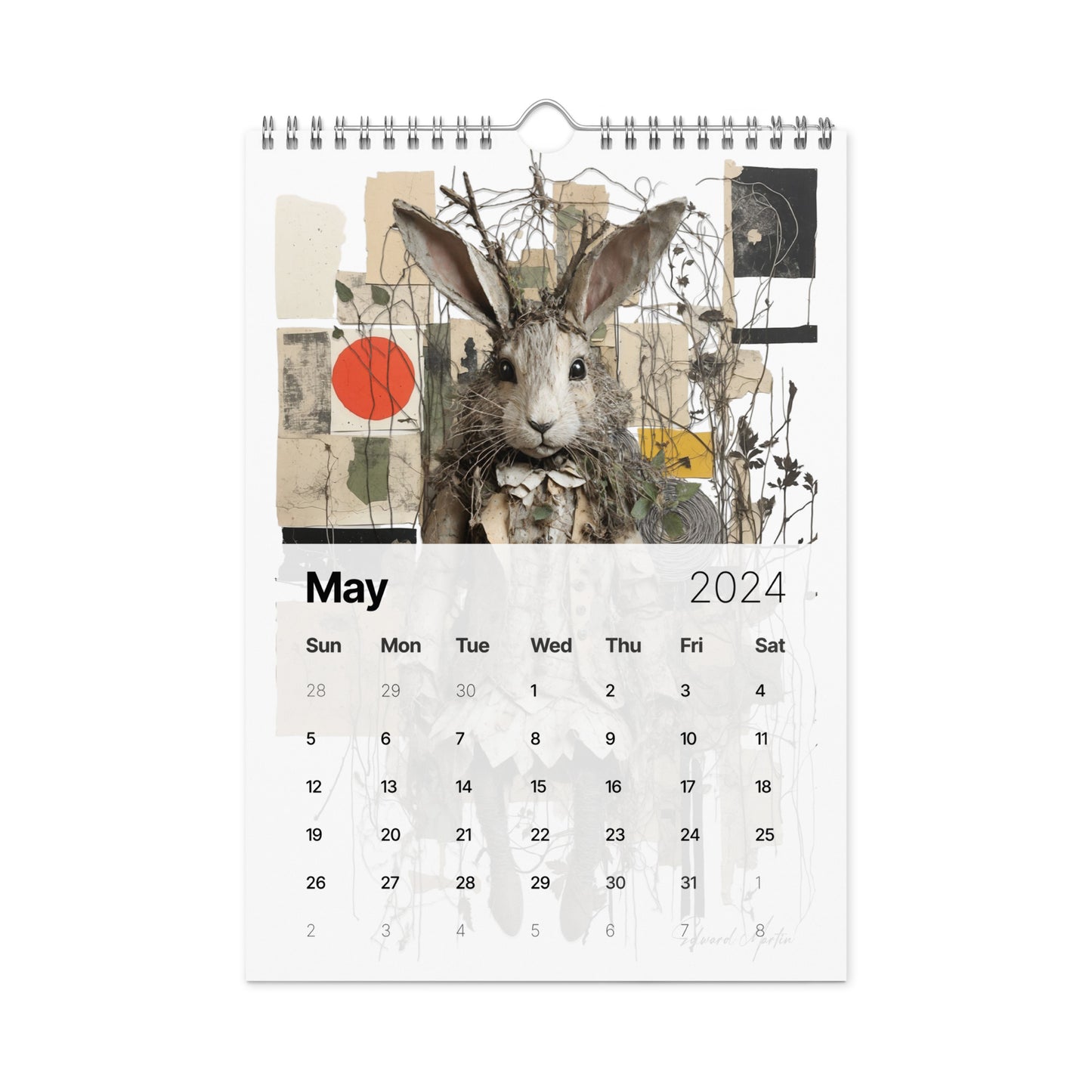 Elementologie Wall calendar (2024)-Marionettes by Edward Martin