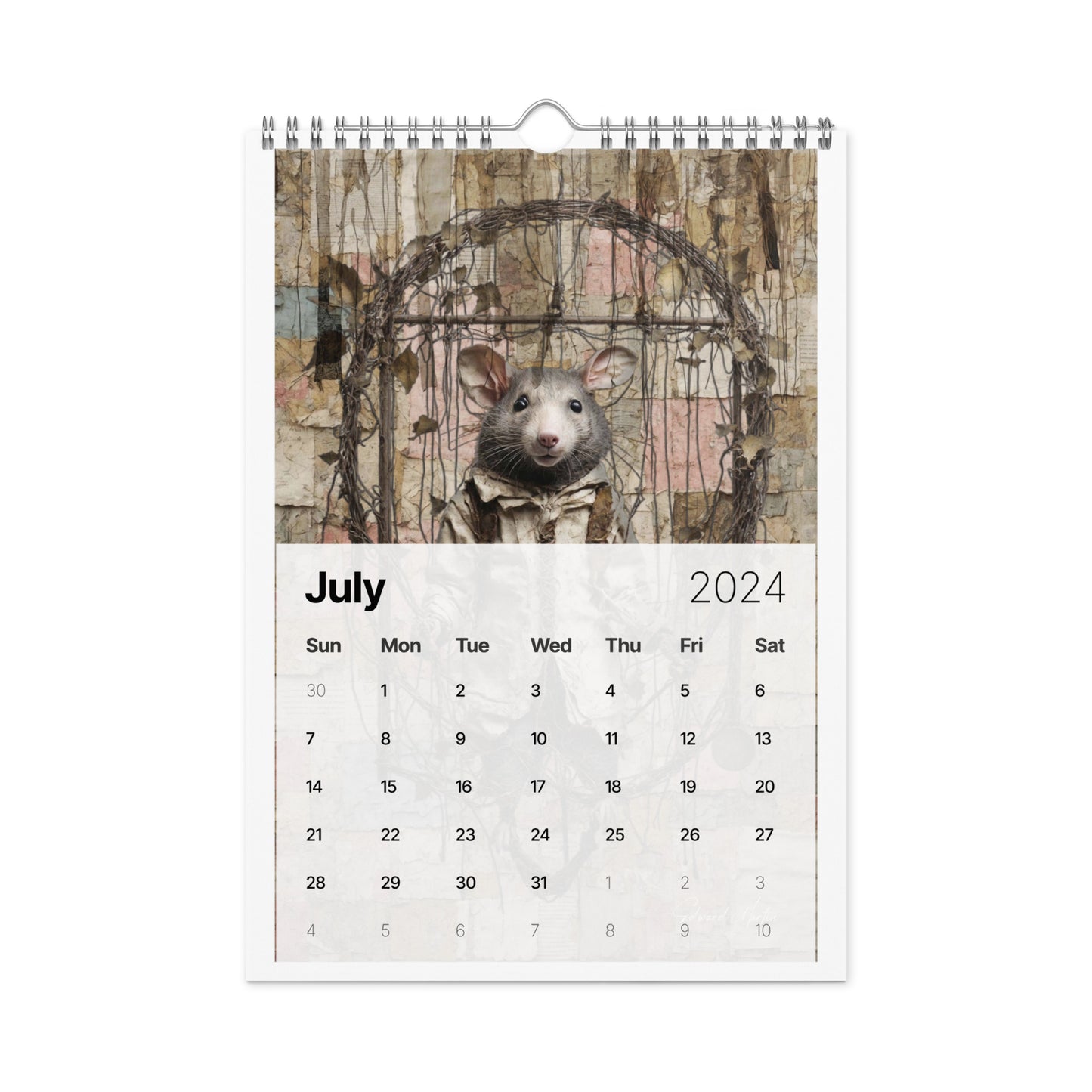 Elementologie Wall calendar (2024)-Marionettes by Edward Martin