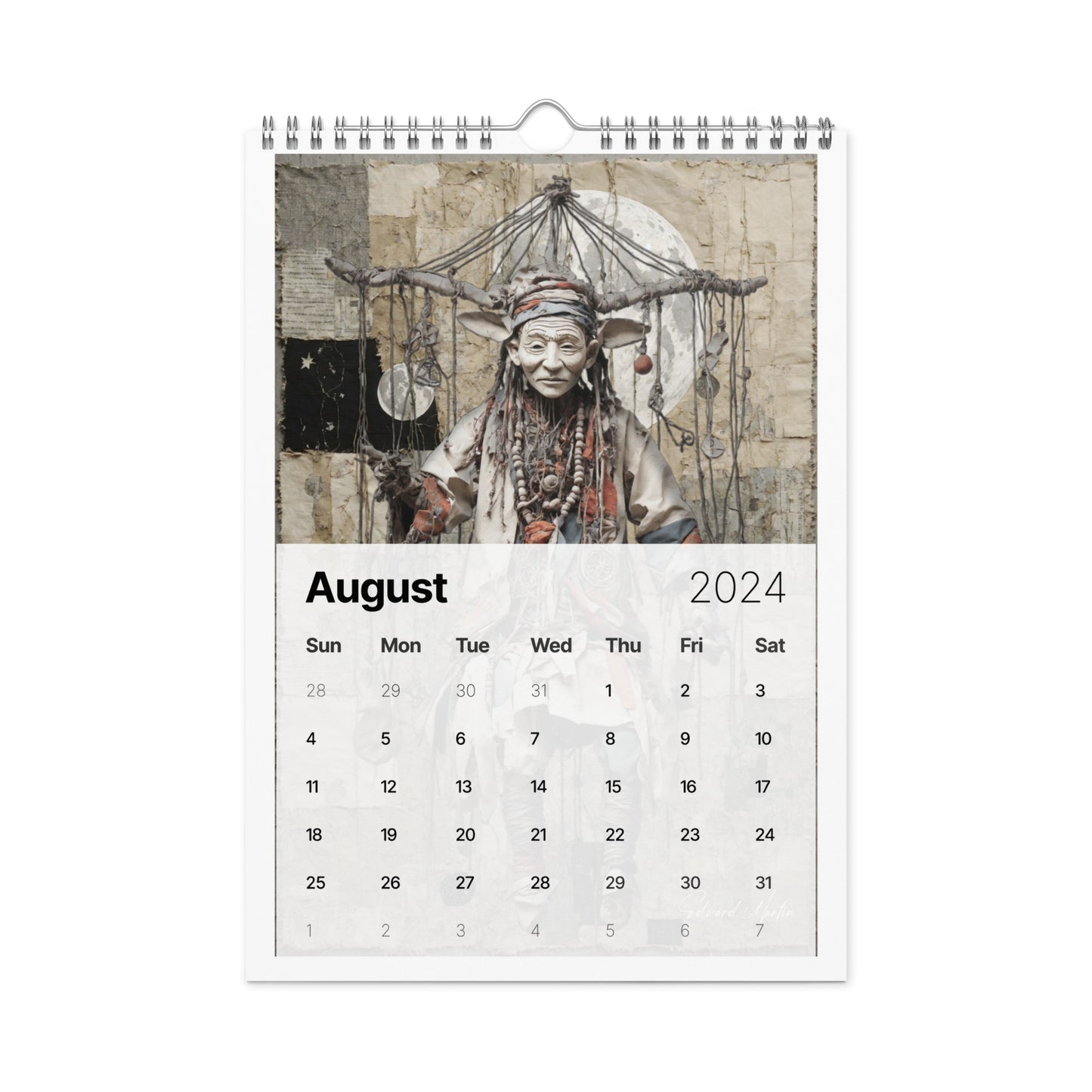 Elementologie Wall calendar (2024)-Marionettes by Edward Martin