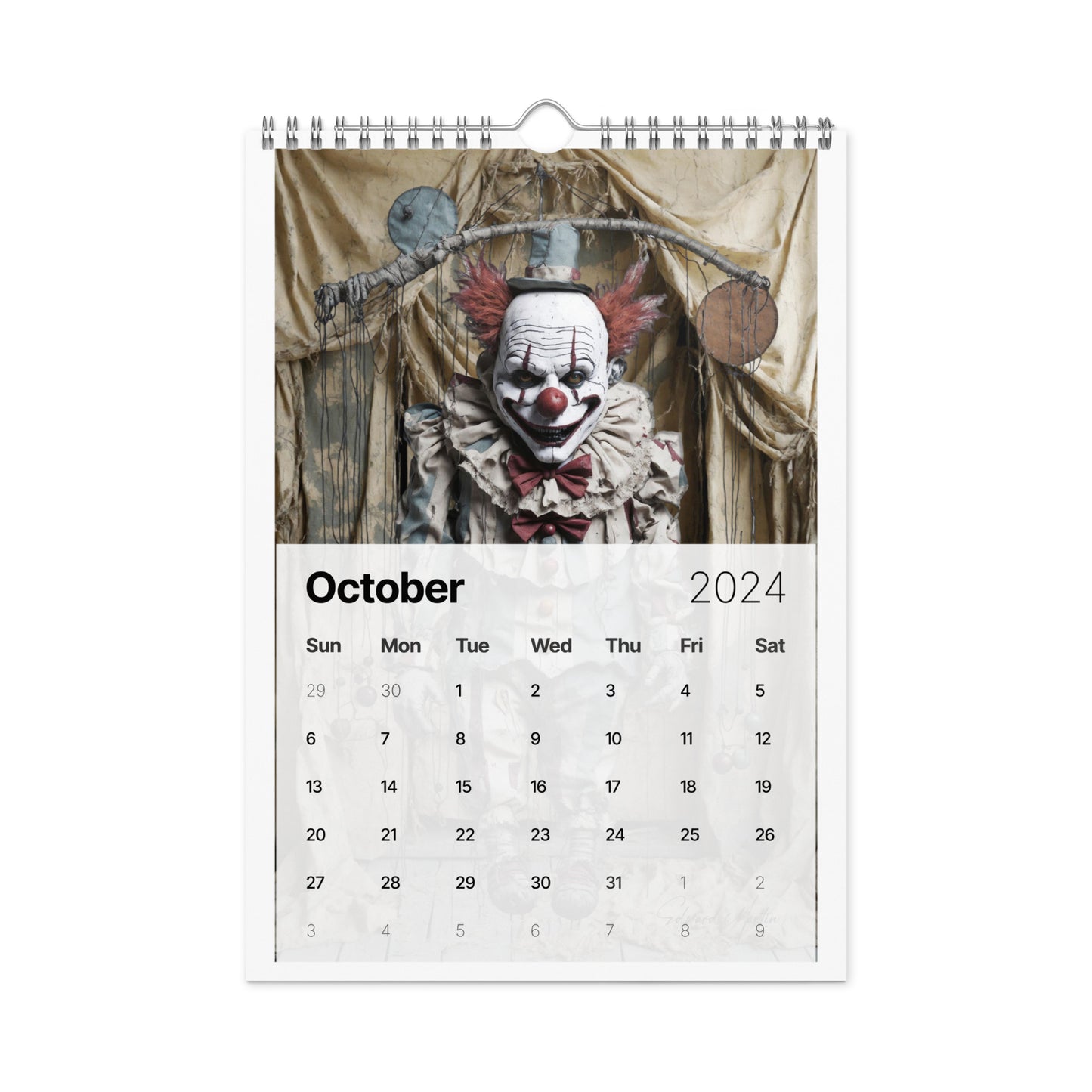 Elementologie Wall calendar (2024)-Marionettes by Edward Martin