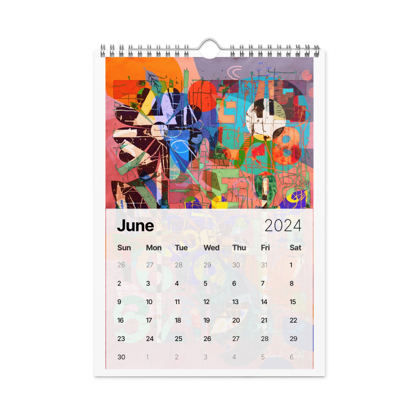 Elementologie Wall calendar (2024)-Abstract Collages by Edward Martin