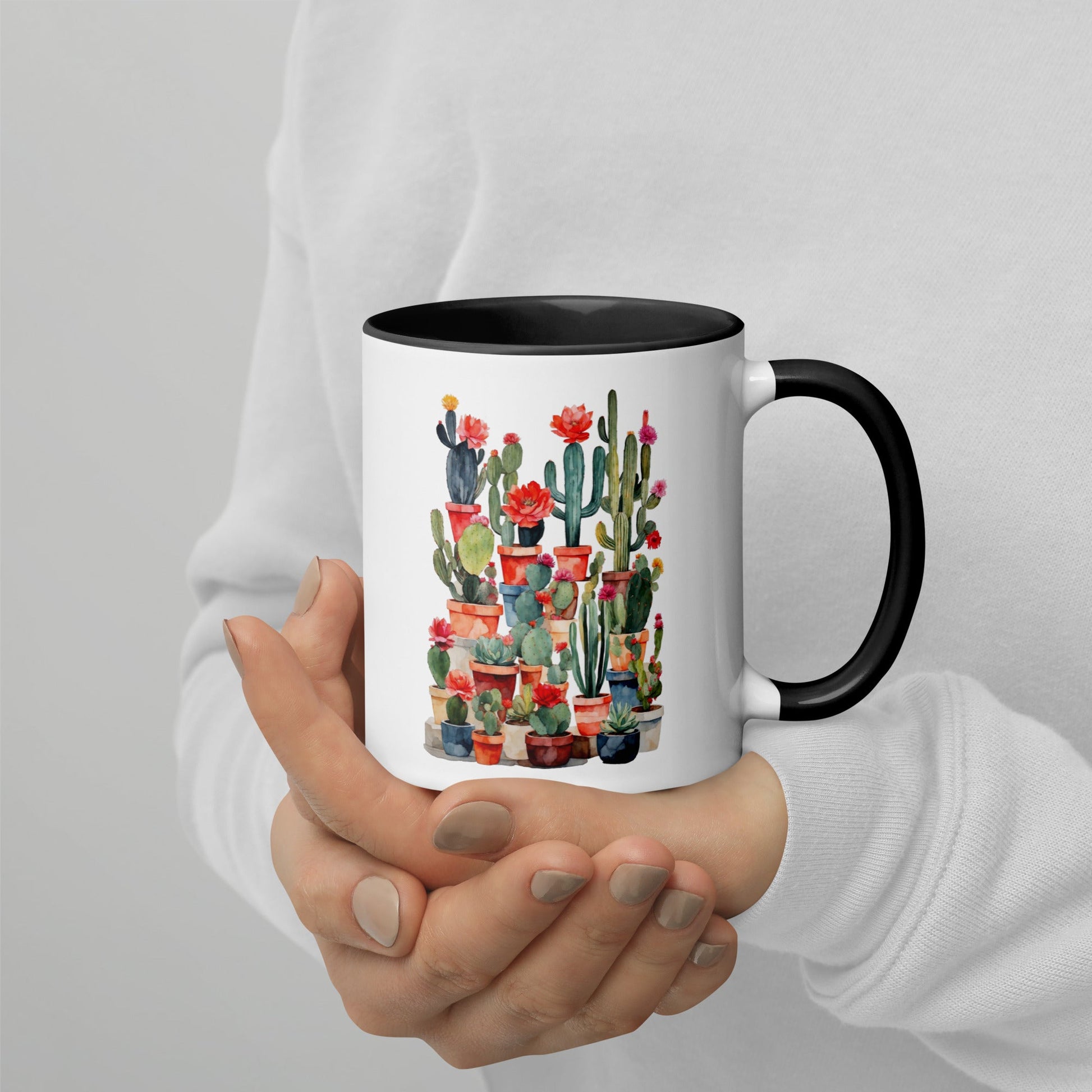 Blooming Cactus| Coffee Mug - Premium  from Elementologie - Just $16.95! Shop now at Elementologie