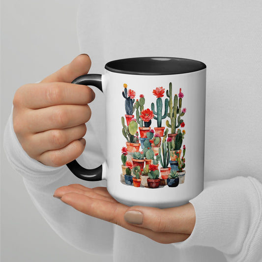 Blooming Cactus| Coffee Mug - Premium  from Elementologie - Just $16.95! Shop now at Elementologie