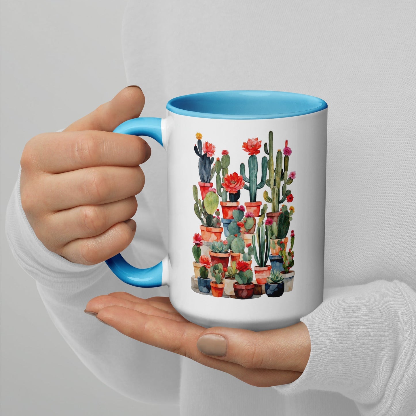 Blooming Cactus| Coffee Mug - Premium  from Elementologie - Just $16.95! Shop now at Elementologie