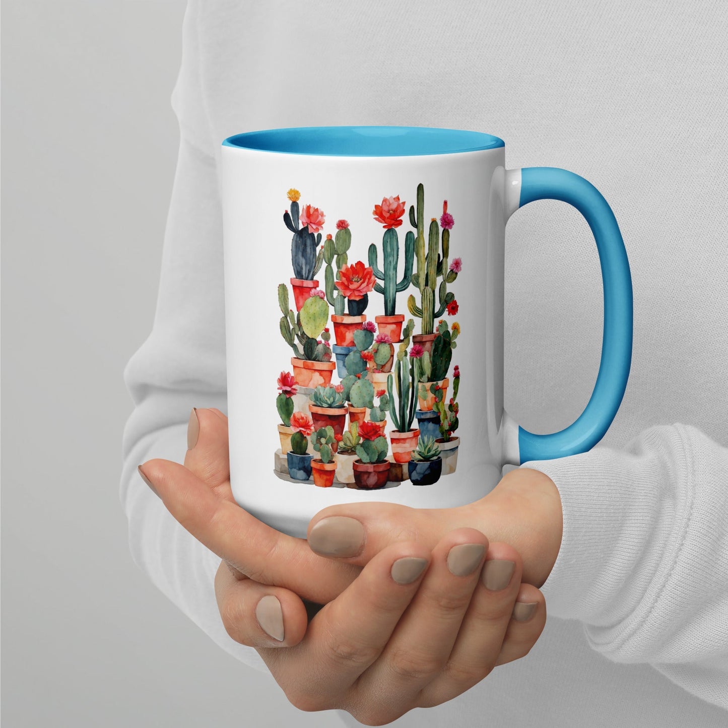 Blooming Cactus| Coffee Mug - Premium  from Elementologie - Just $16.95! Shop now at Elementologie