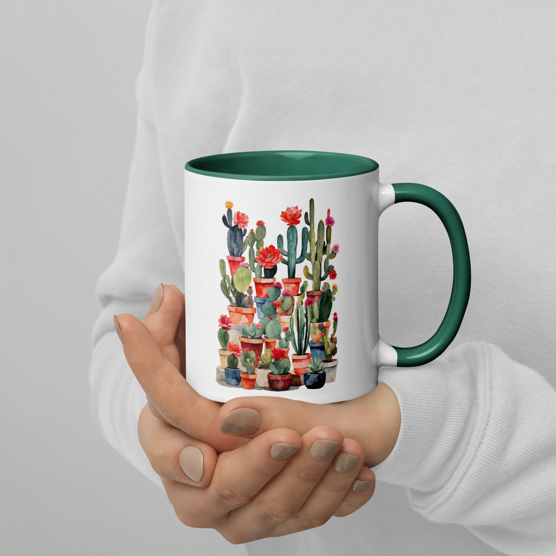 Blooming Cactus| Coffee Mug - Premium  from Elementologie - Just $16.95! Shop now at Elementologie