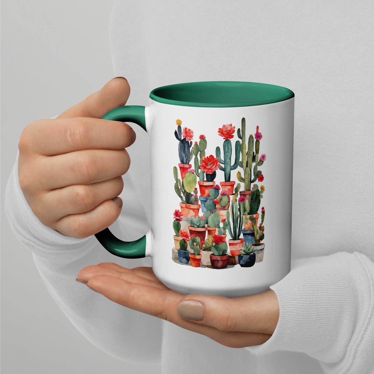 Blooming Cactus| Coffee Mug - Premium  from Elementologie - Just $16.95! Shop now at Elementologie