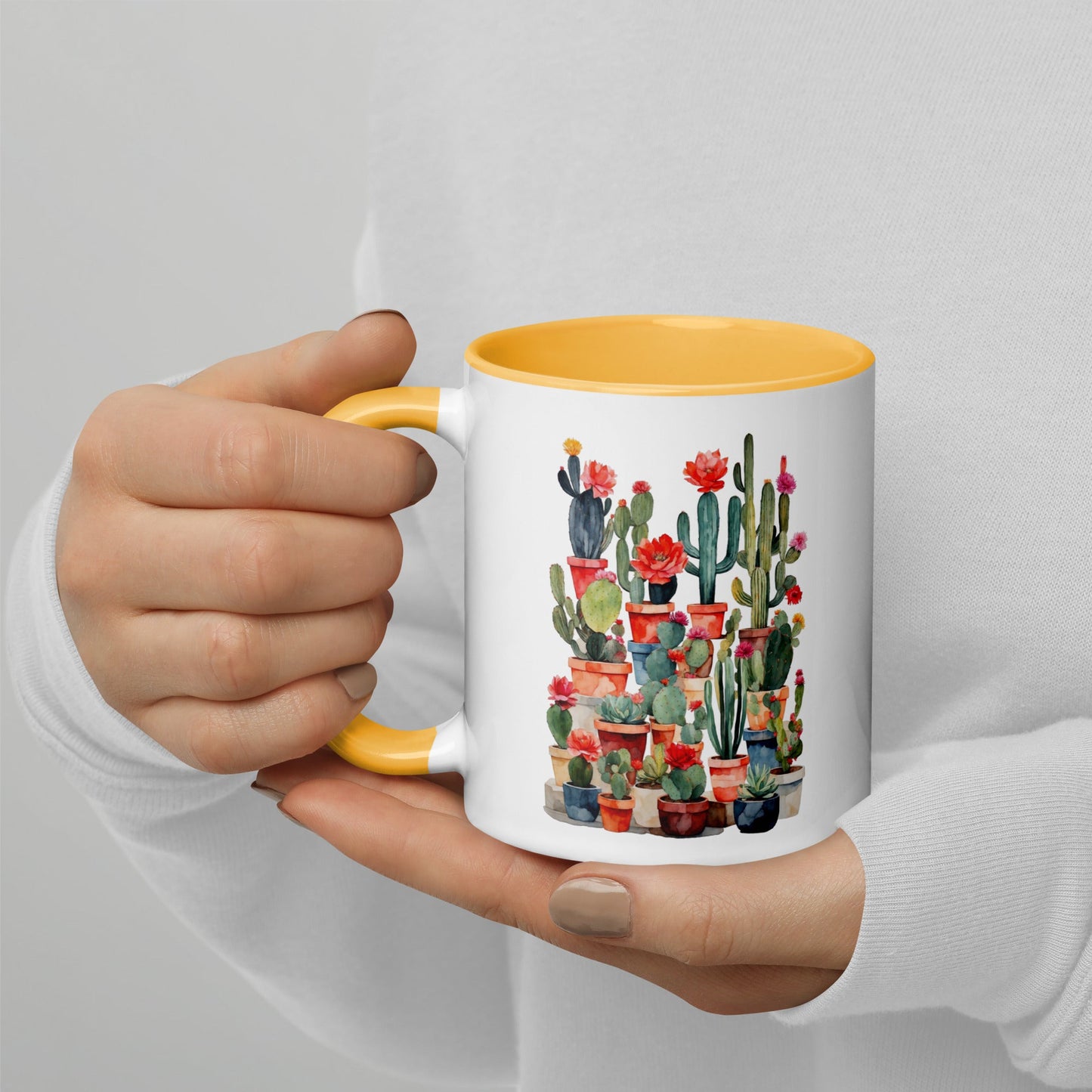 Blooming Cactus| Coffee Mug - Premium  from Elementologie - Just $16.95! Shop now at Elementologie