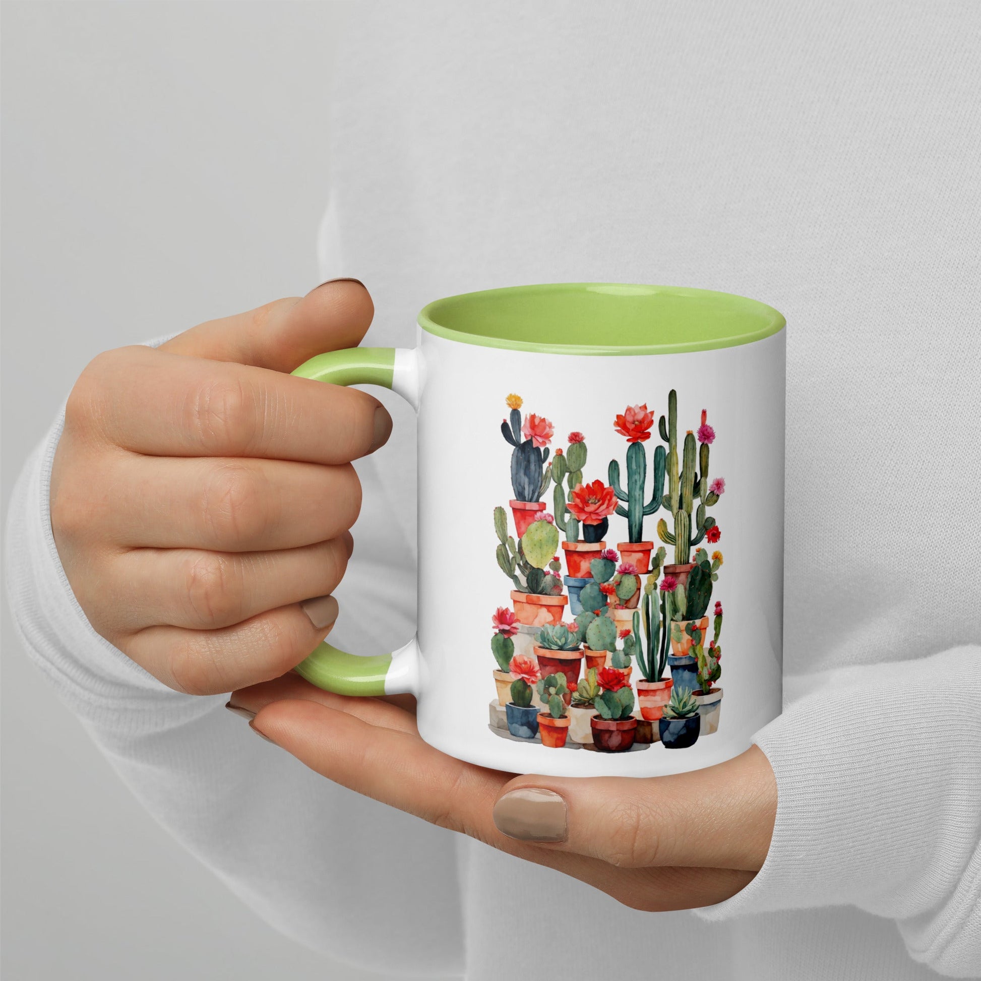 Blooming Cactus| Coffee Mug - Premium  from Elementologie - Just $16.95! Shop now at Elementologie