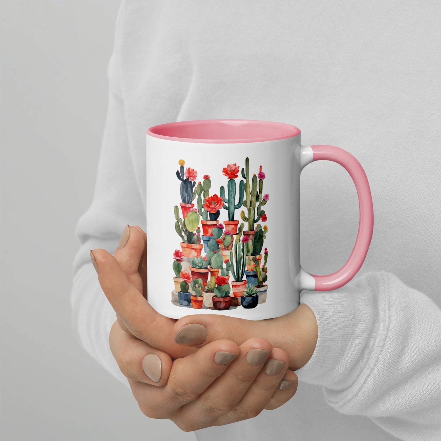 Blooming Cactus| Coffee Mug - Premium  from Elementologie - Just $16.95! Shop now at Elementologie