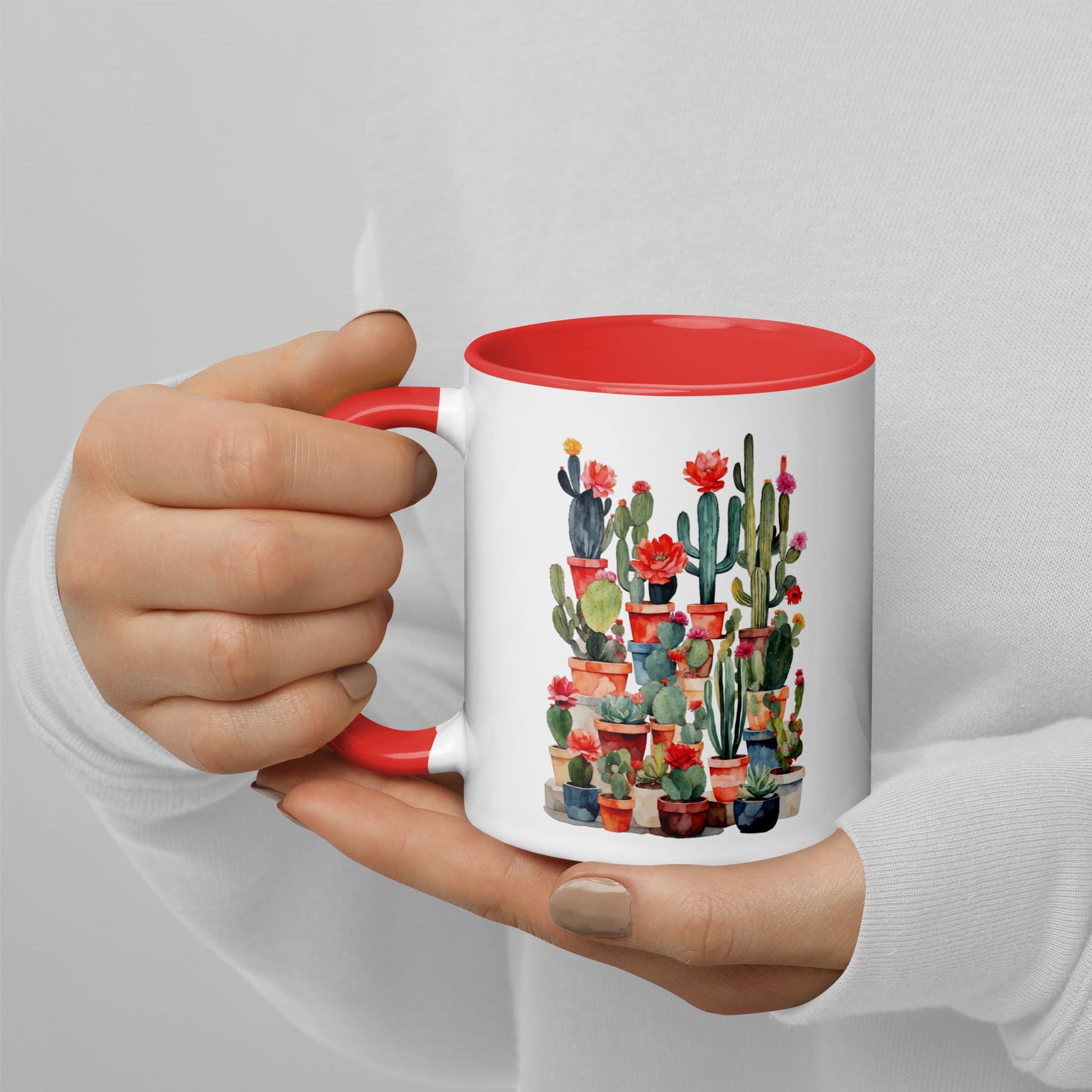 Blooming Cactus| Coffee Mug - Premium  from Elementologie - Just $16.95! Shop now at Elementologie