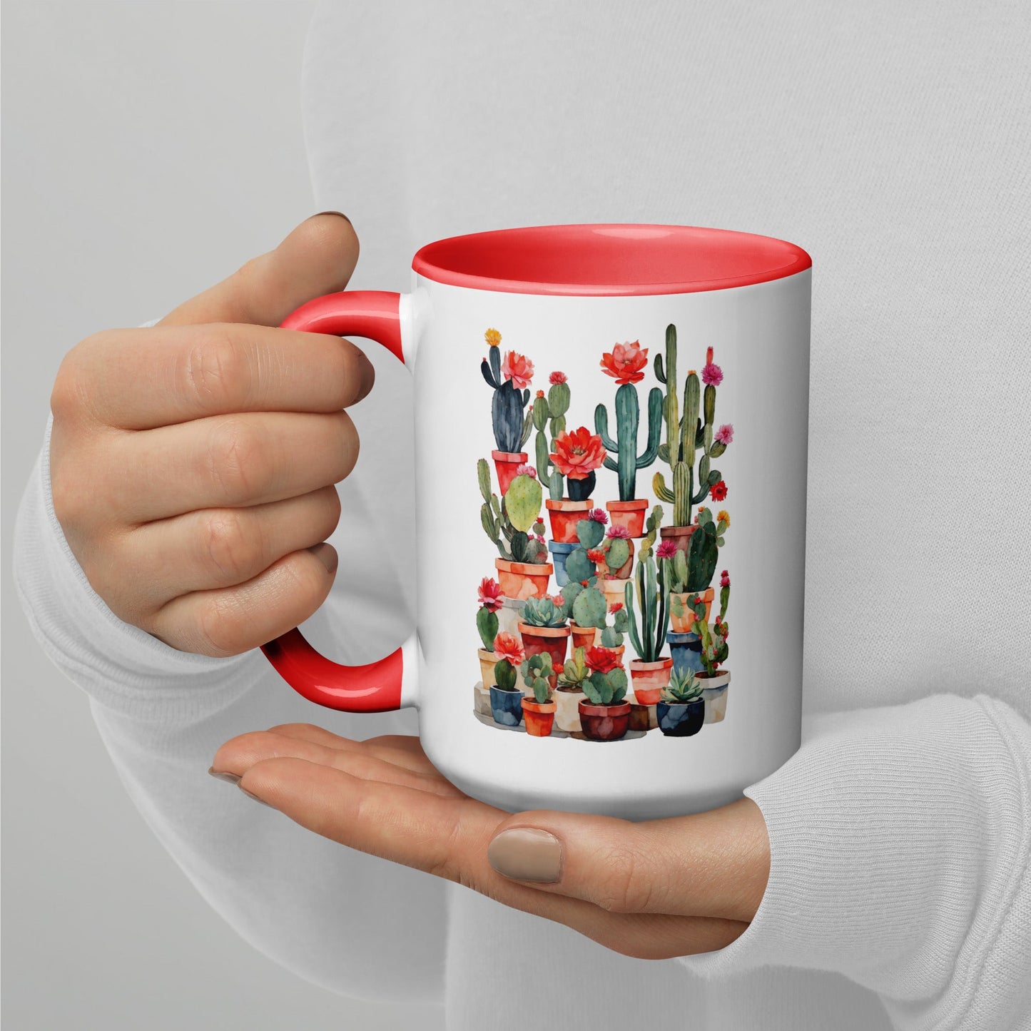 Blooming Cactus| Coffee Mug - Premium  from Elementologie - Just $16.95! Shop now at Elementologie