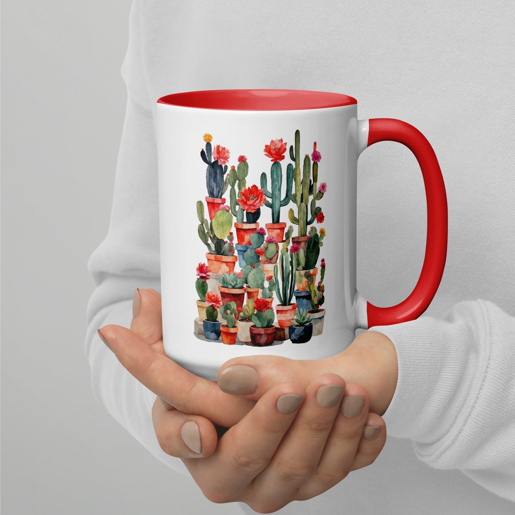 Blooming Cactus| Coffee Mug - Premium  from Elementologie - Just $16.95! Shop now at Elementologie