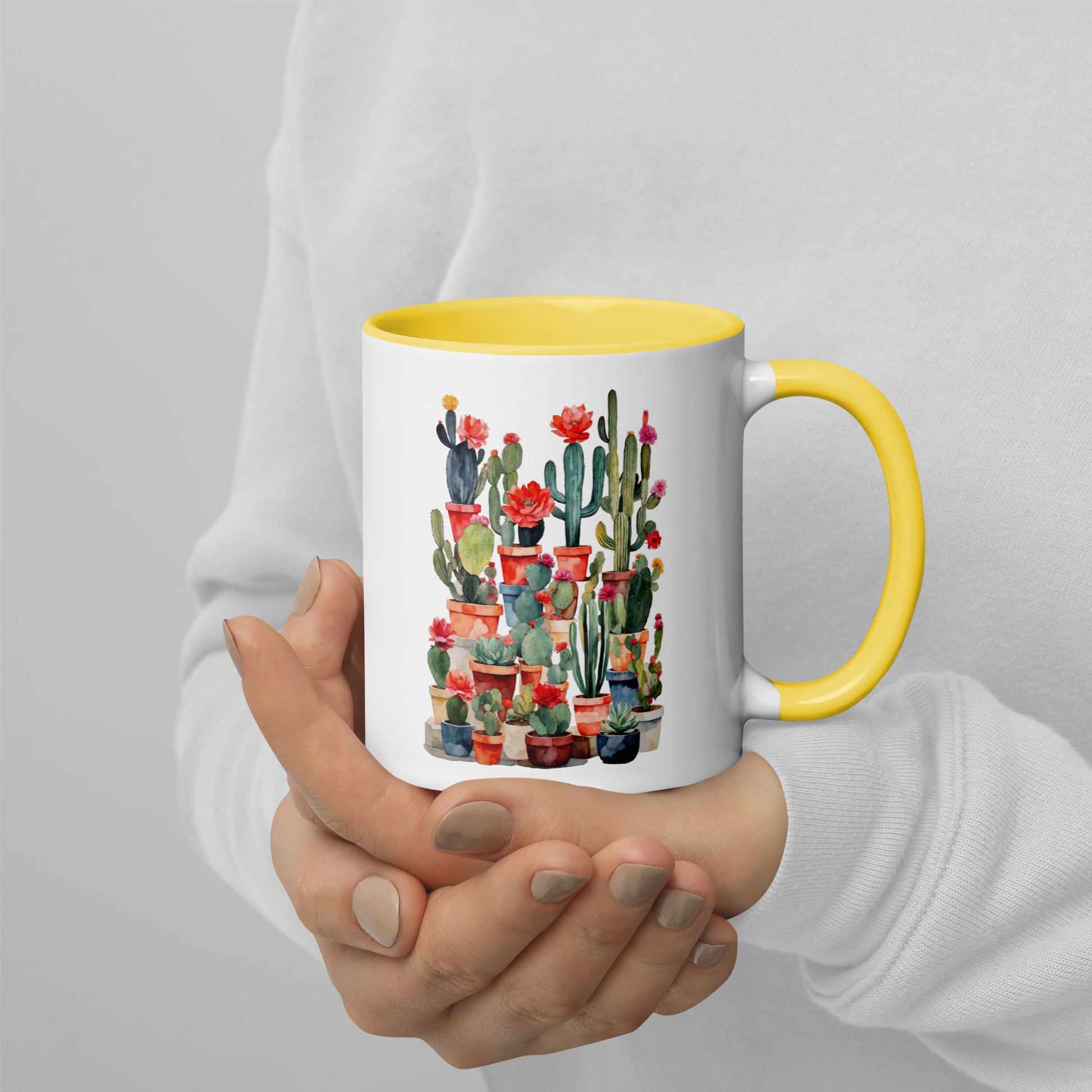 Blooming Cactus| Coffee Mug - Premium  from Elementologie - Just $16.95! Shop now at Elementologie